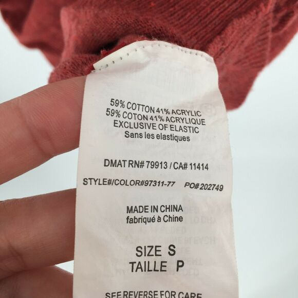 Motherhood Maternity Cowl Neck 3/4 Sleeve Pullover Tunic Sweater Small Rust Red - Picture 4 of 6